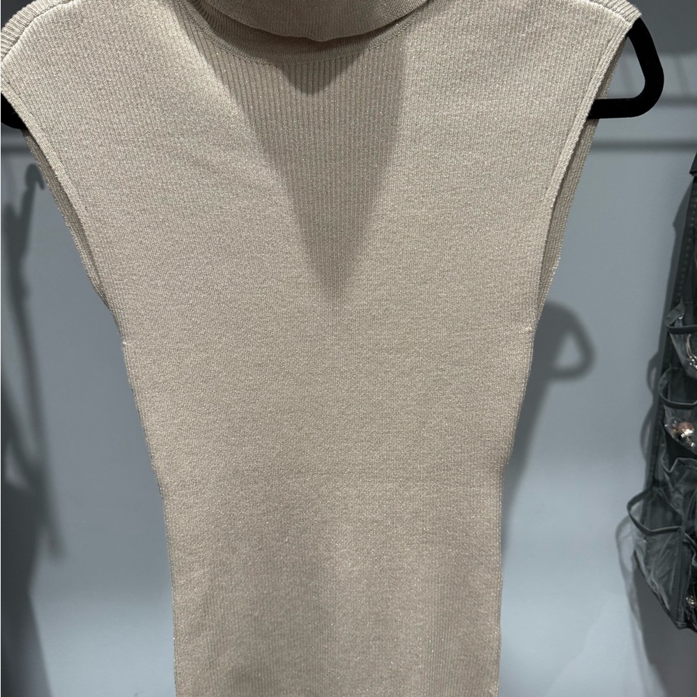 White House Black Market Cream Cowl Neck Sweater